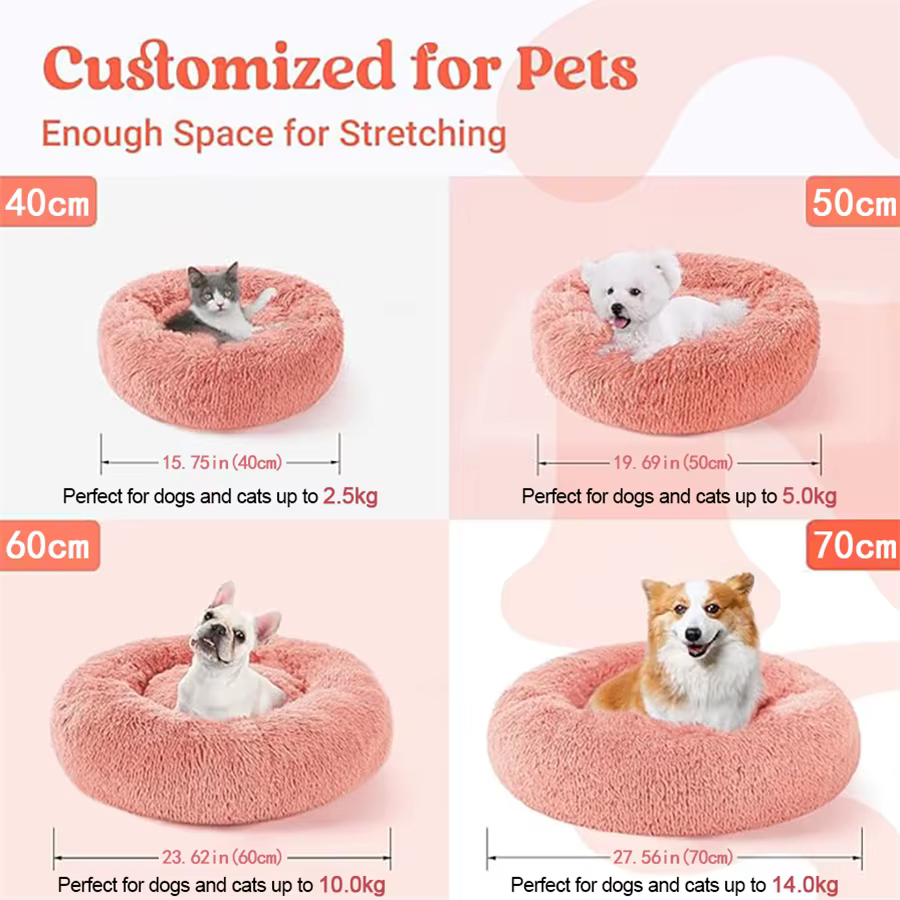 Cama de Pecho Suave para Mascotas Gatos y Perros - Colchón Plush Caliente para Dormir Comodo con Funda de Felpa — imagen 5