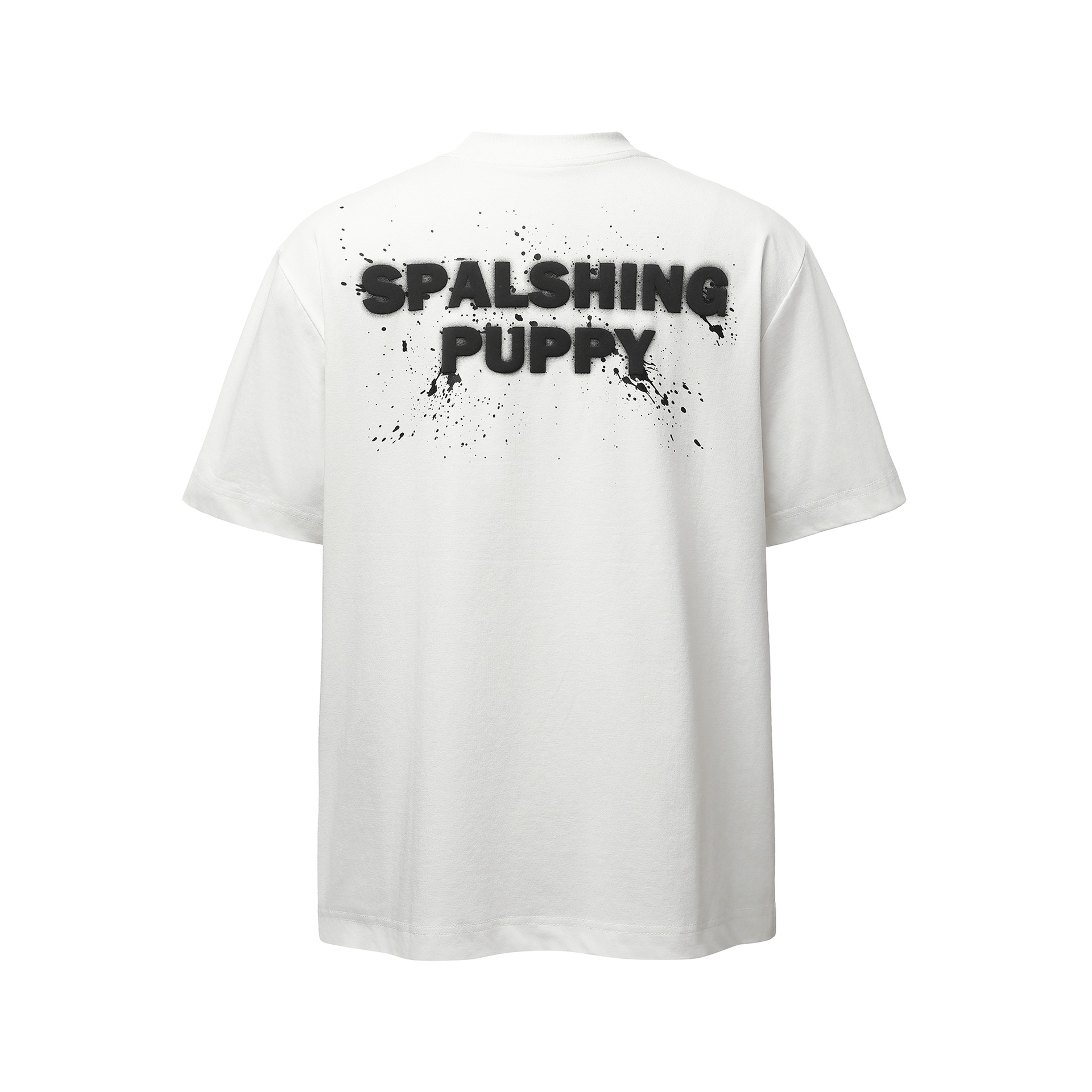 Spotted dog ink splatter printed short sleeved shirt — image 5