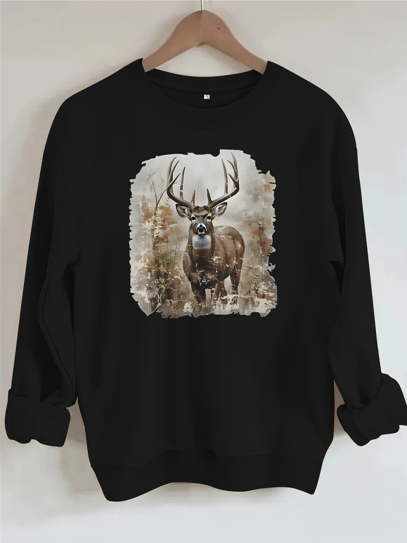 Deer print loose hoodie — image 10