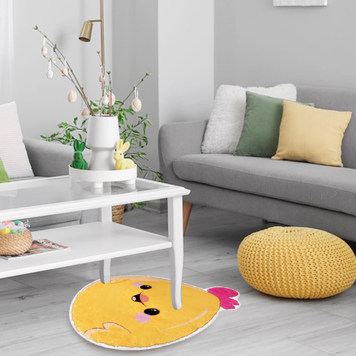 Manta de Baño para Pollos 24x15 Pulgadas Bienvenida Primavera Alfombrita Corte Non-Slip Lavable para Baño, Dormitorio o Salón Decoración de Baño para Pascua Día de la Madre Fiesta Cumpleaños Regalo — imagen 4