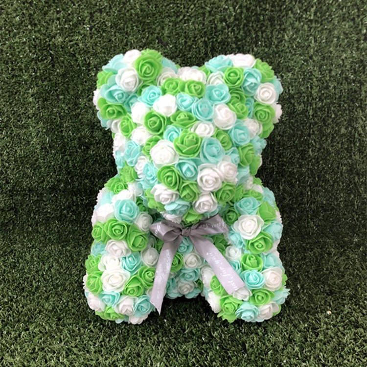 Creative Tanabata Valentine's Day Simulation Flowers Bear Eternal Flowers Foam Bear Roses Bear Gift Box Hug Bear — image 7