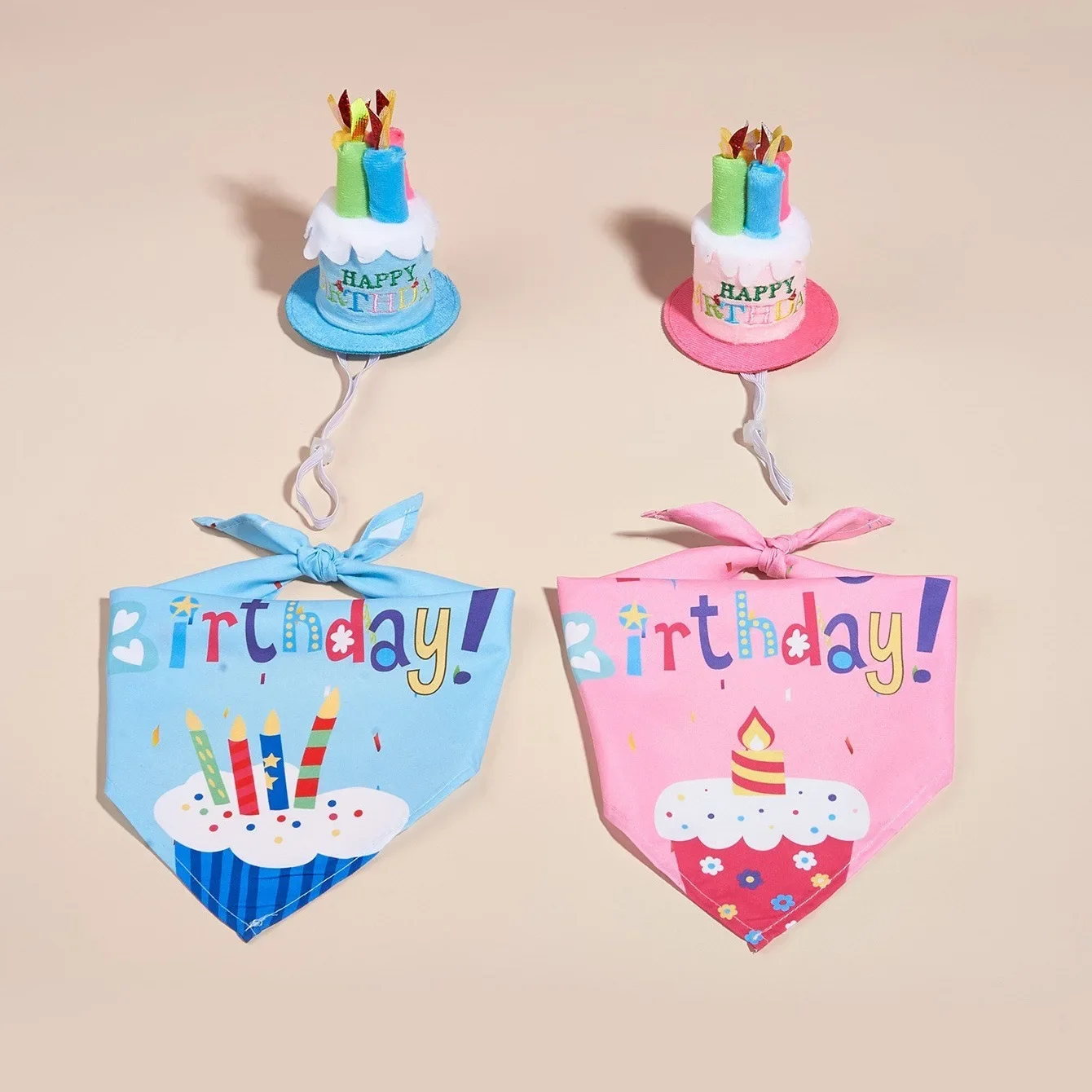Decoración de Cumpleaños para Perros - Sombreros con Nudo y Bandanas — imagen 4