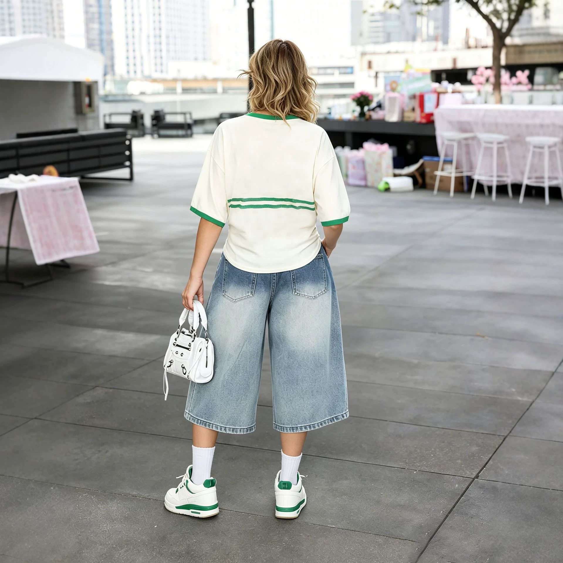 Pantalones de Denim con Pelo de Gato en Lavarropas, Corte Medio, Tela Gradient — imagen 3