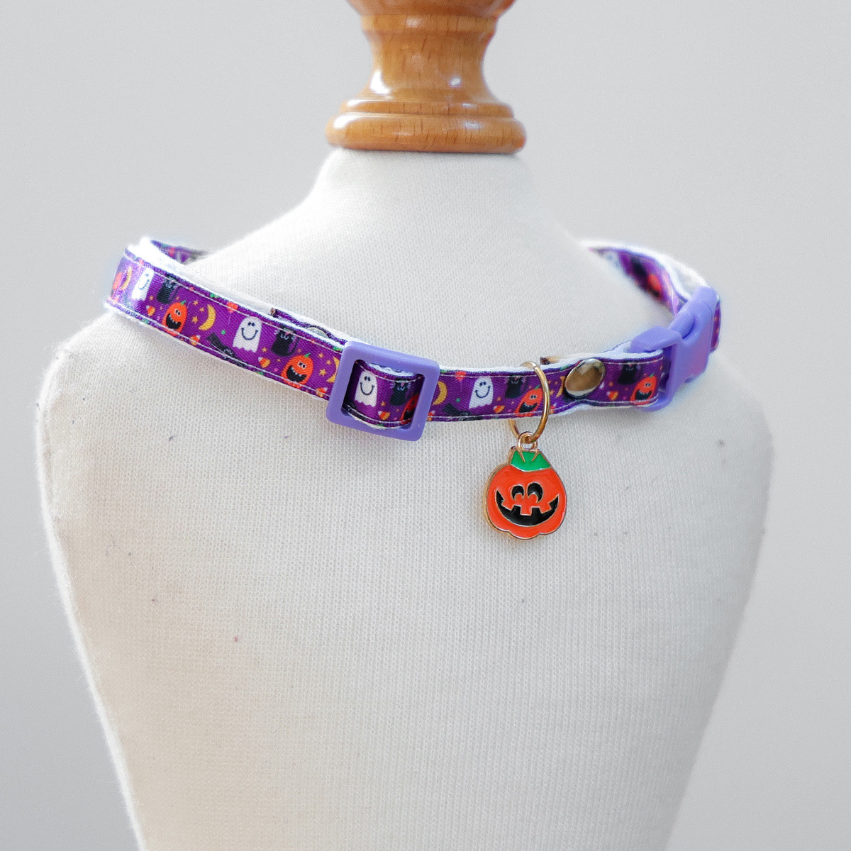 Pet Halloween Pumpkin Head Collar Cartoon Neckwear for Dogs and Cats, Small Dog Accessories — image 5