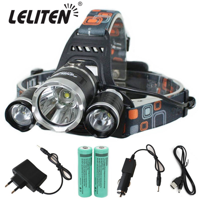 15000Lm XM-T6x3 LED Headlight ZOOM Flashlight Torch Camping Fishing Headlamp lantern Use 2*18650 battery / AC/Car/Usb/ charging — image 1