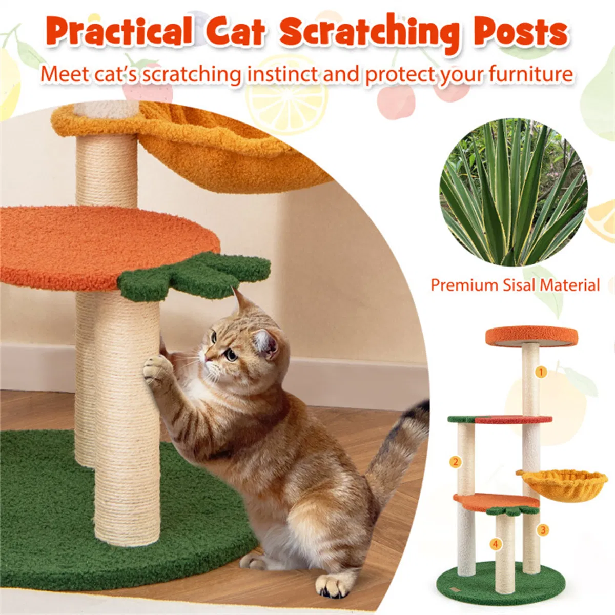 Cat Tree Pet Activity Center Cat Apartment — image 4