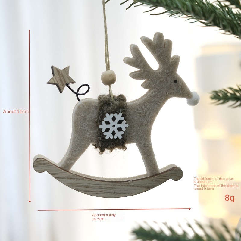Decoraciones de Ciervo y Caballo de Felt Nórdico para Navidad - Adornos para Árbol, Hotel o Ventana — imagen 7