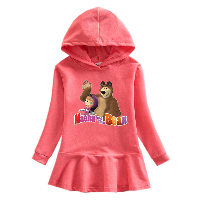 Girls hooded sweatshirt dress Martha and bear — image 15