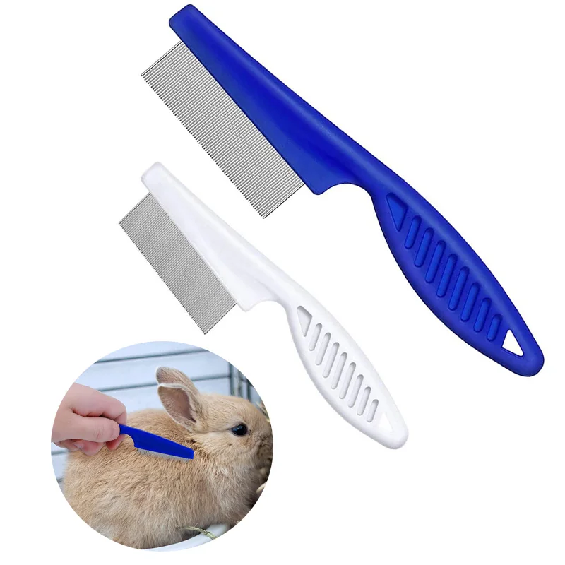 Rabbit Grooming Brush Small Pet Hair Remover Flea Comb Shampoo Bath Brush for Hamster Guinea Pig Rabbit Accessories — image 1
