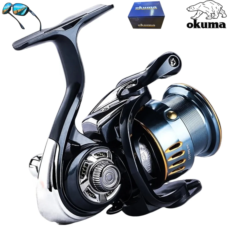 OKUMA New Outdoor Sports Fishing Spinning Reel, lightweight and Portable 1000-5000 Saltwater Freshwater Various Fish Species — image 1