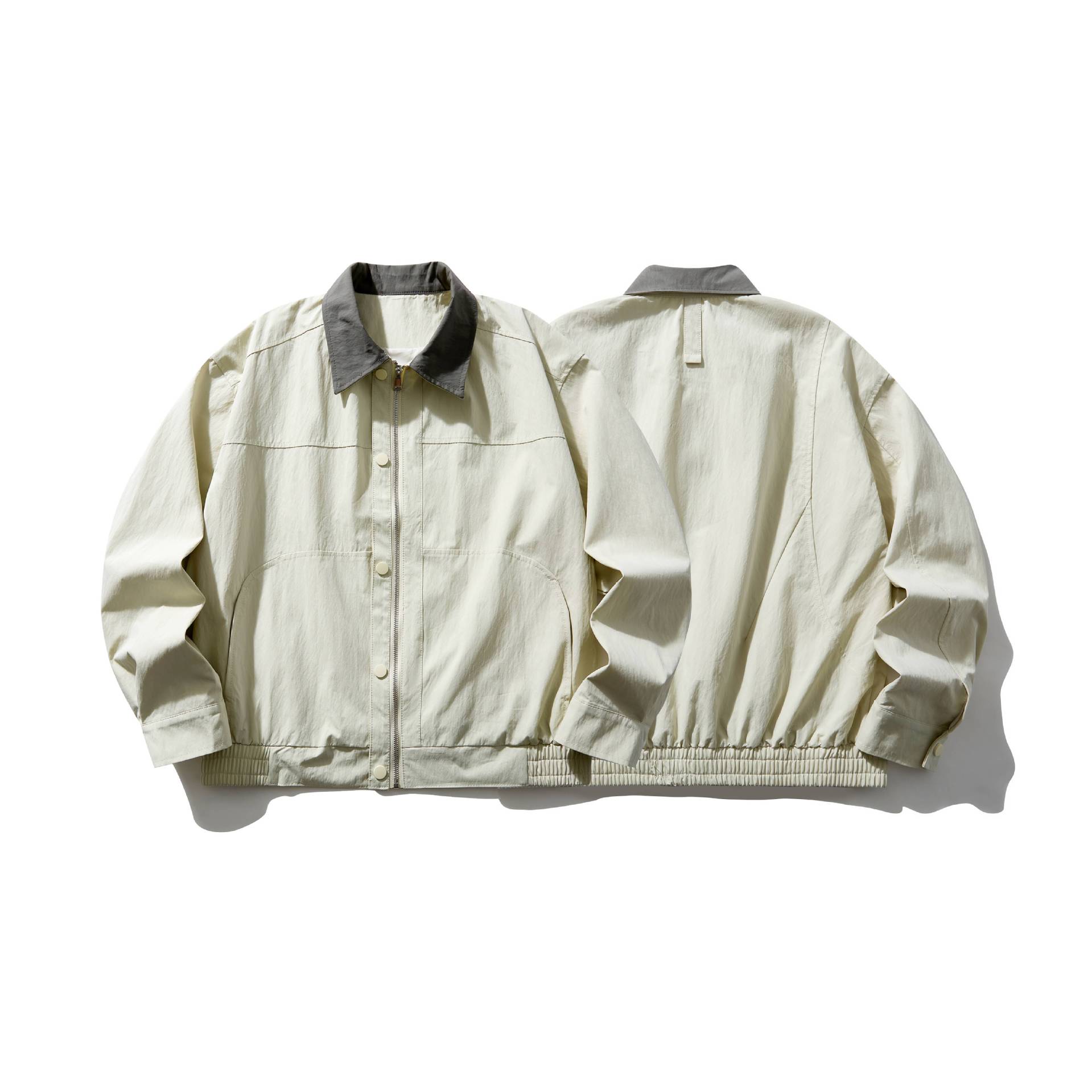 Loose Casual Barn Style Patchwork Color-blocked Notch Lapel Jacket Men — image 6