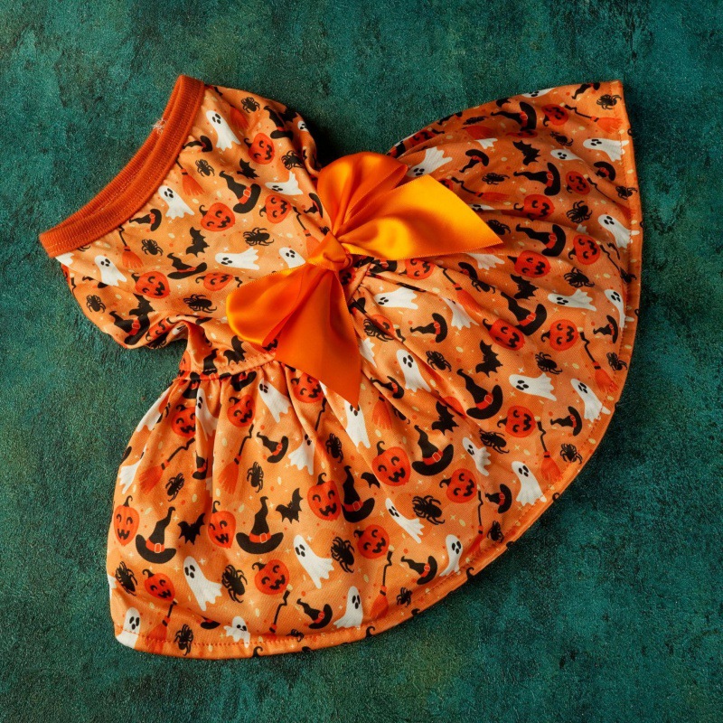 Halloween Pet Costume Pumpkin Bat Design Dog Clothing — image 5