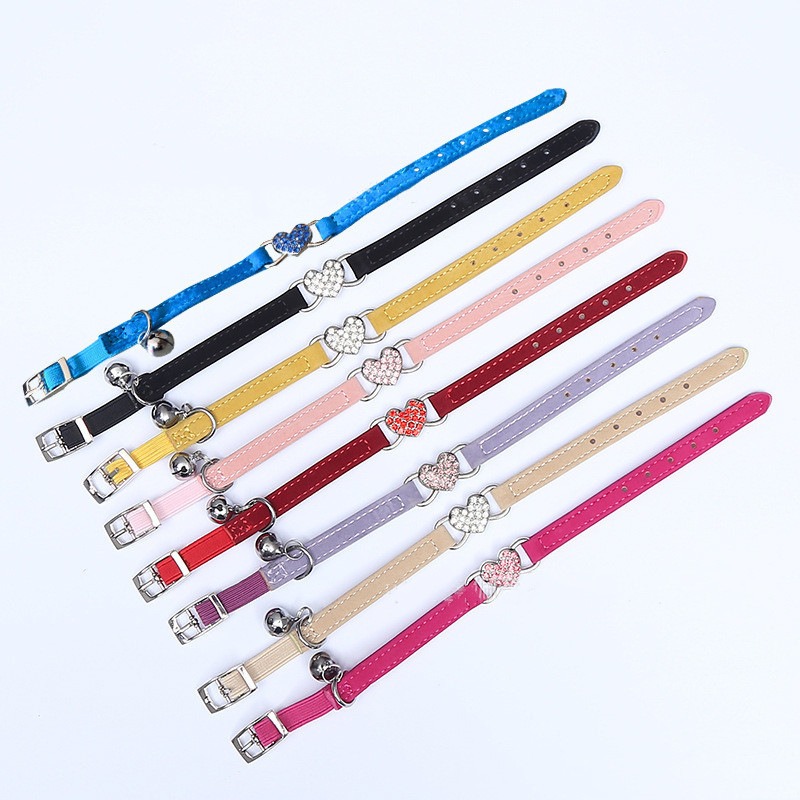 Accesorios para Mascotas: Collar de Gato con Campana de Diamante Color Flocado — imagen 3