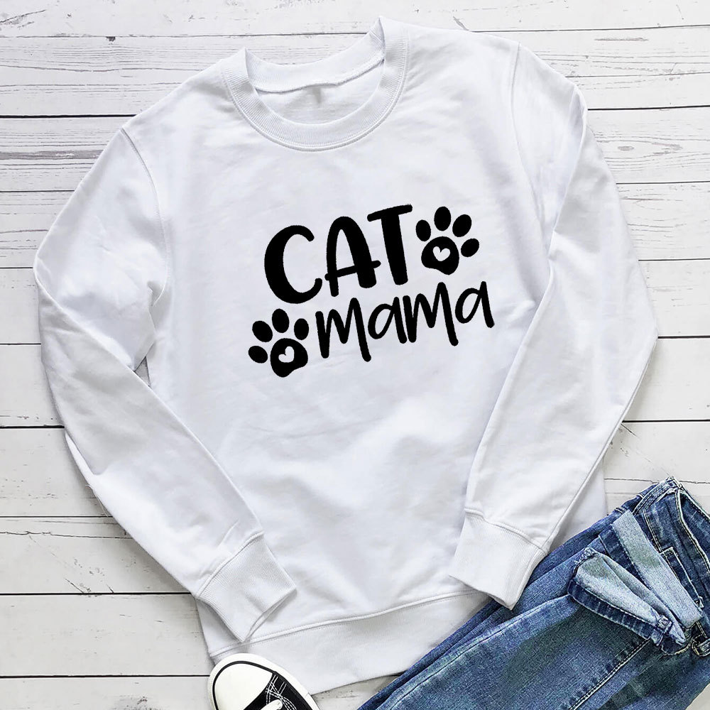 Cat Mama lettering cat print — image 3