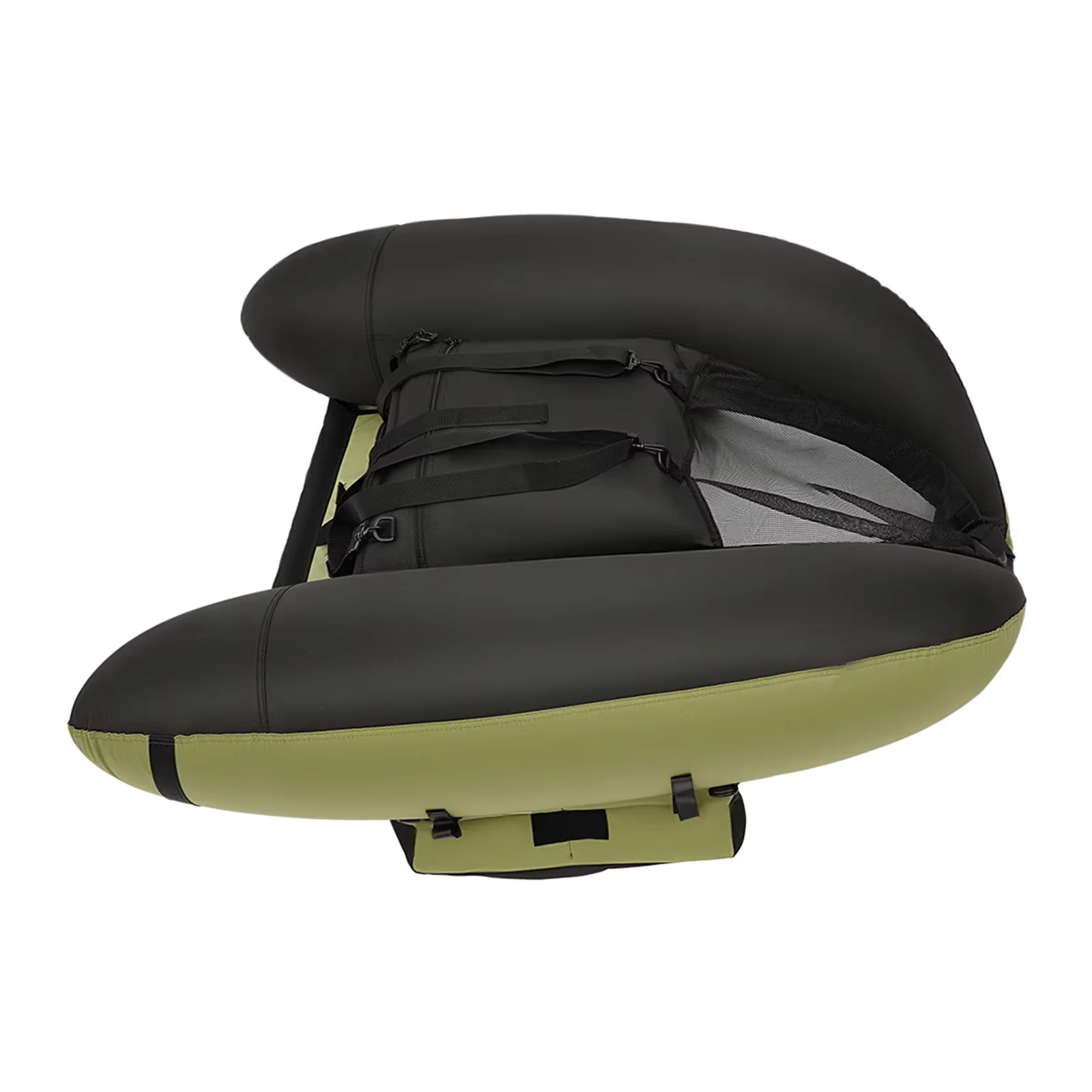 Barco de Pesca Inflable Impermeable Verde 130kg/286.6lbs con Bomba Manual para Pesca, Rafting y Actividades Recreativas — imagen 6