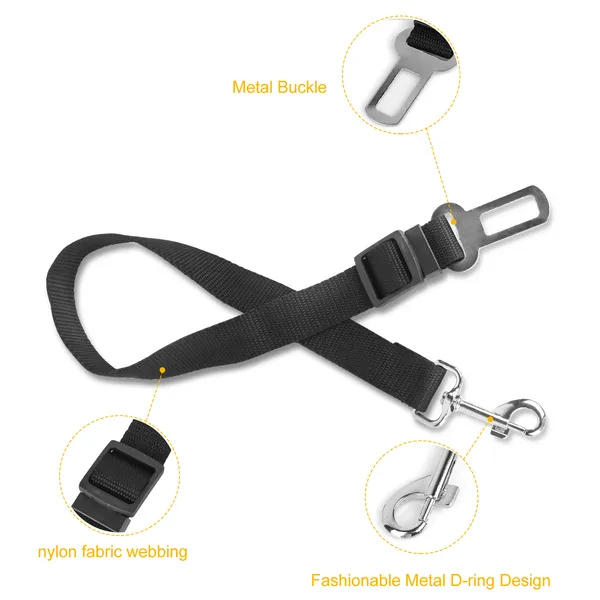 2Pcs Pet Dog Seat Belt Leash Adjustable Pet Dog Cat Safety Leads Harness — image 3