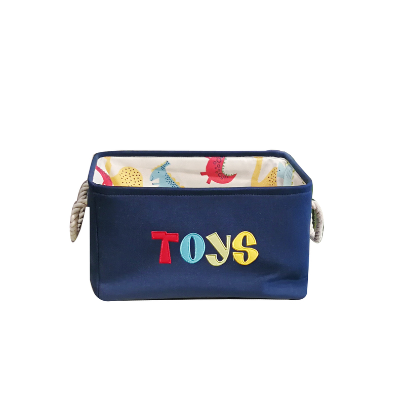 Canvas Folding Embroidery Cartoon Dinosaur Toy Storage Basket Storage Basket — image 8