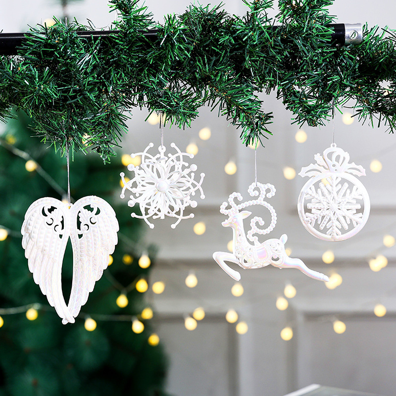 Creative Transparent Acrylic Christmas Tree Ornaments - Snowflake, Reindeer, Angel, Girl Decorations — image 5