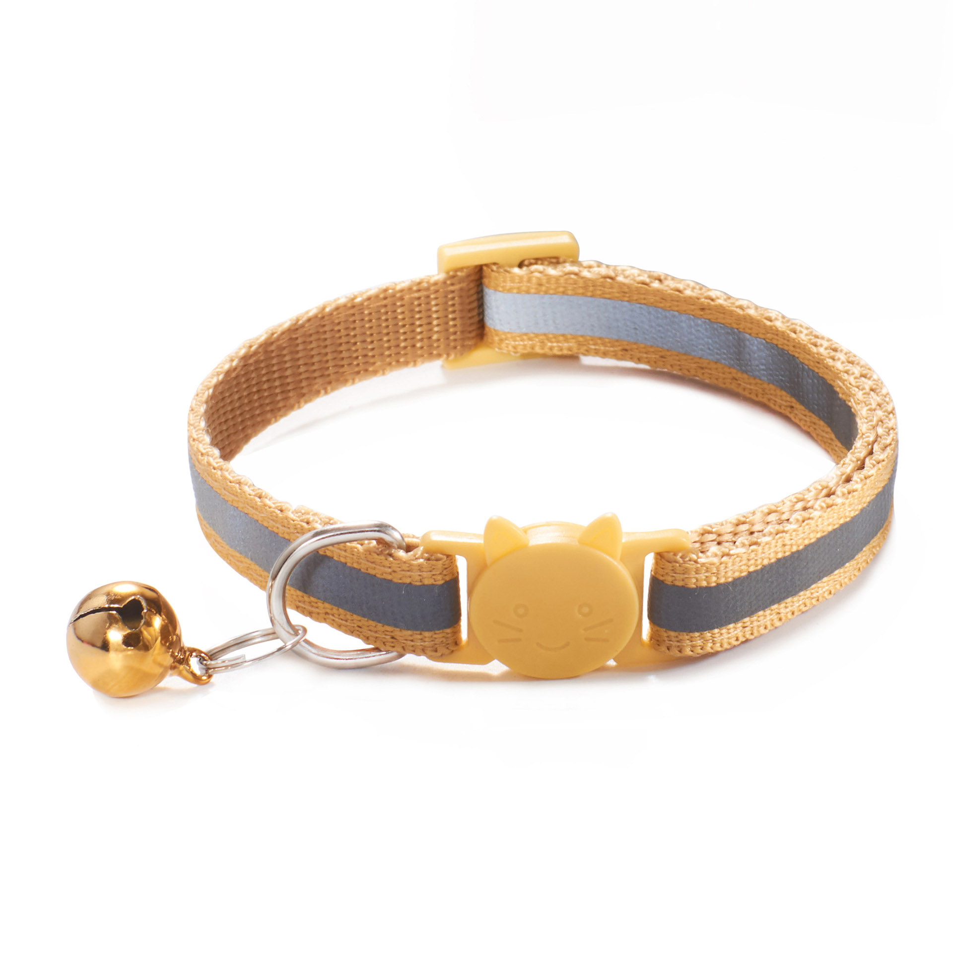 1.0 Colorful Reflective Cat Head Safety Clasp Collar Cat Collar Pet Cat Bell — image 9