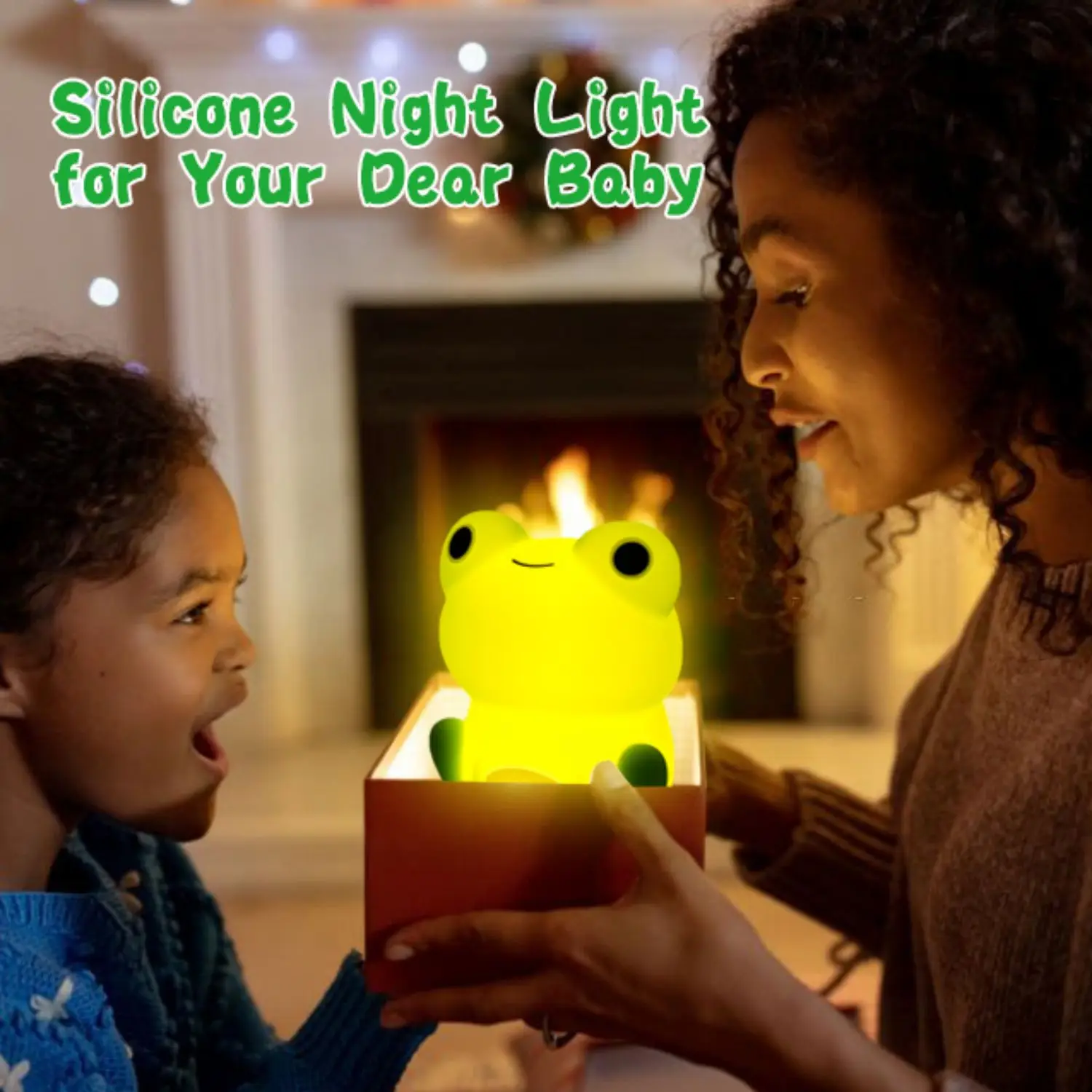 Night Lamp for Kids Frog Soft Silicone Sleeping Night Light Dimmable Timer Rechargeable Colorful Light Room Decor Children Gifts — imagen 2