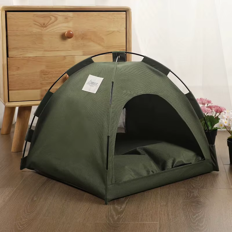 Pet Tent Bed Cats House Supplies Products Accessories Warm Cushions Furniture Sofa Basket Beds Winter Clamshell Kitten Tents Cat — image 5