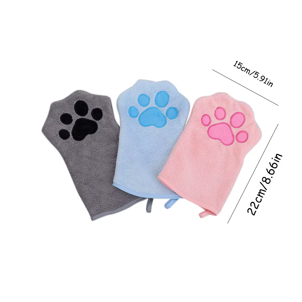 Guante de Toalla para Mascotas - Paño de Limpieza Rápido Secador para Perros, Toalla para Baño de Gatos, Suministros de Aseo Canino y Felino — imagen 6