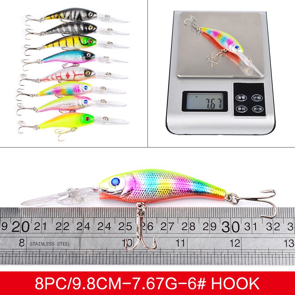 Kit de 43 Piezas de Señuelos de Pesca, Set de Señuelos Blandos y Duros con Anzuelos para Pesca en Agua Salada y Dulce, Equipo de Pesca, Regalos para Hombres — imagen 5
