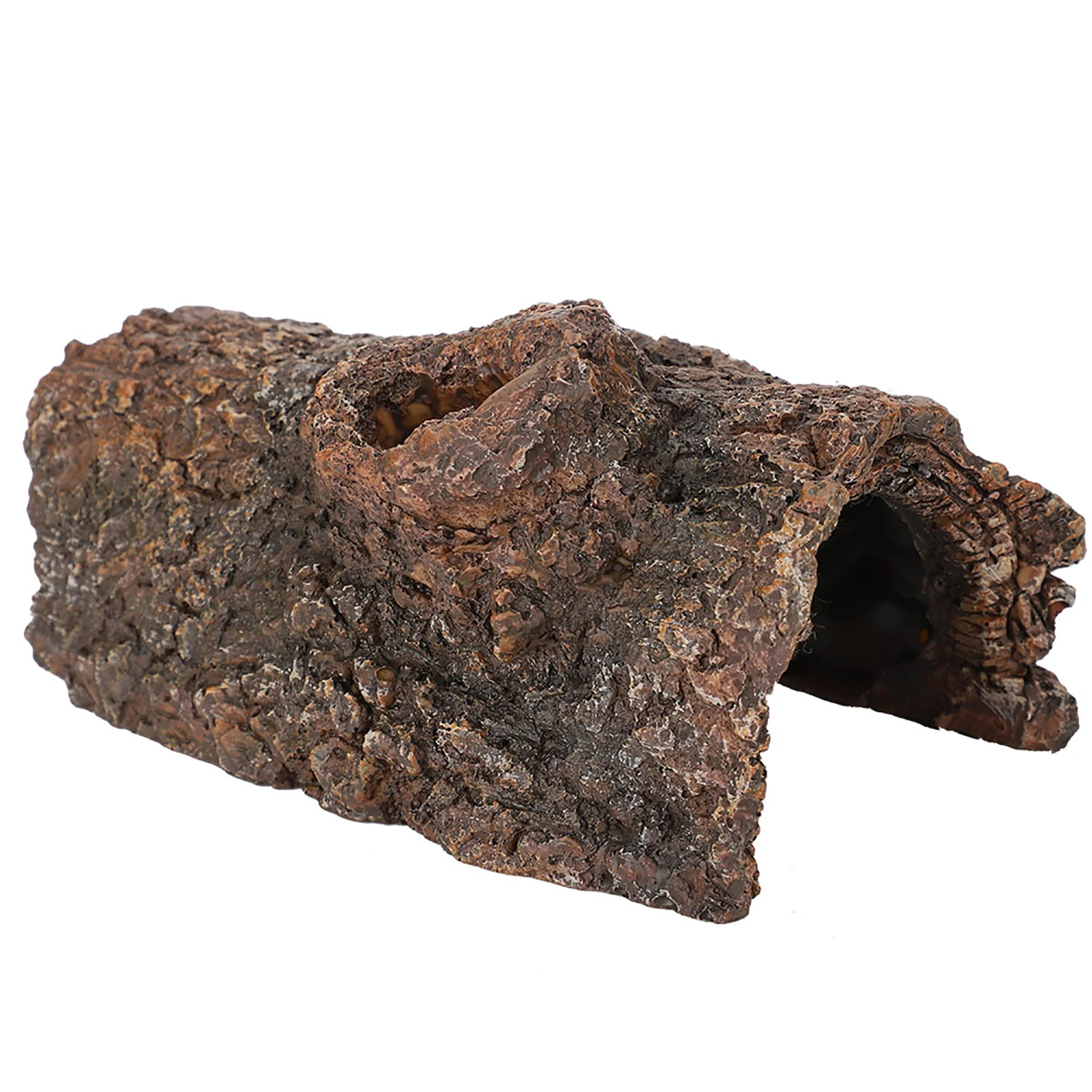Cueva de Simulación de Corteza de Árbol de Resina para Reptiles y Anfibios, Diseño Natural para Escorpiones y Lagartos 13x7.5x5cm