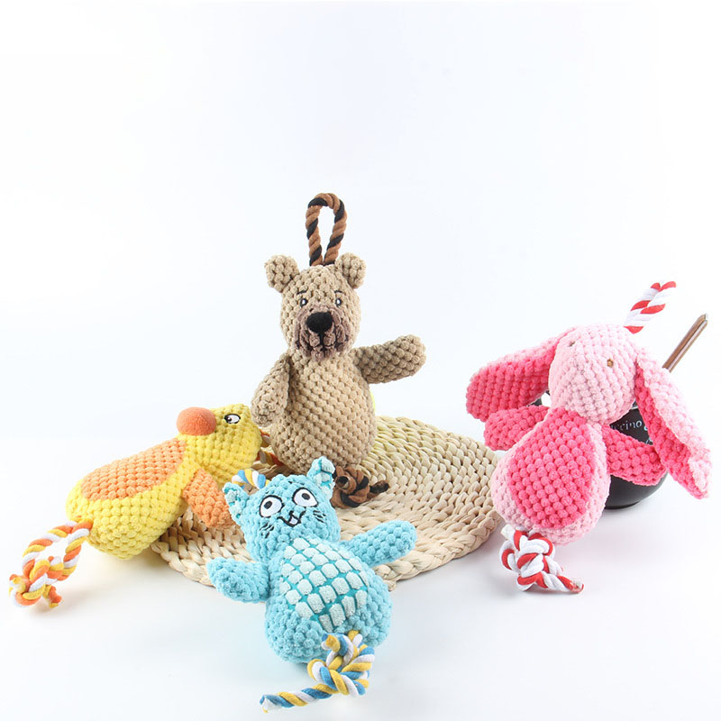 Dog Plush Toys Pet SuppliesCorn Velvet Depression Toys New Cat Supplies — image 1