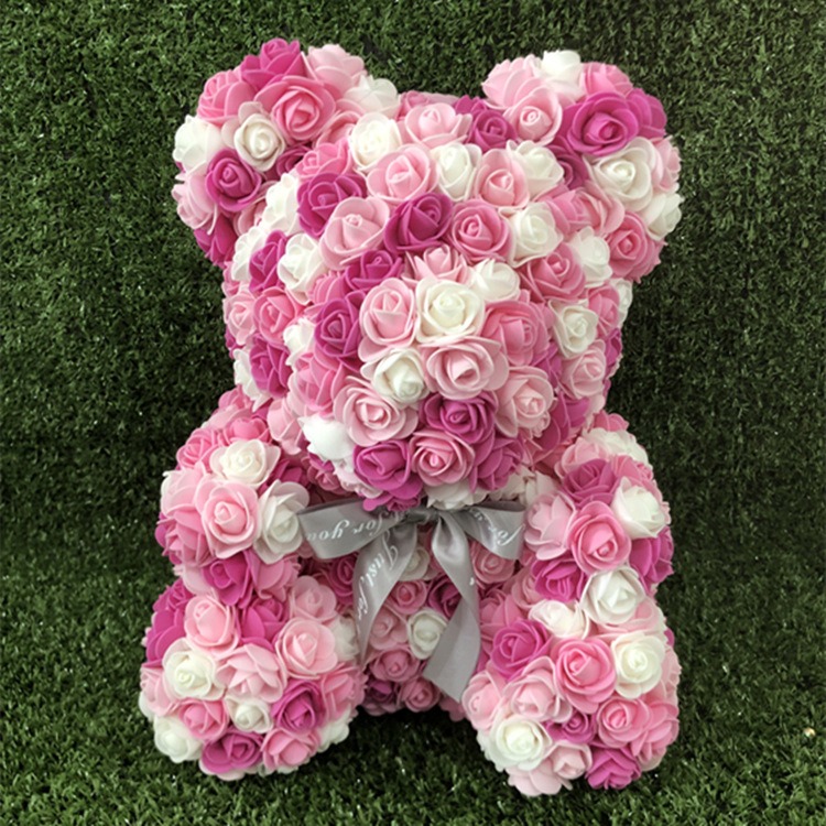 Creative Tanabata Valentine's Day Simulation Flowers Bear Eternal Flowers Foam Bear Roses Bear Gift Box Hug Bear — image 10