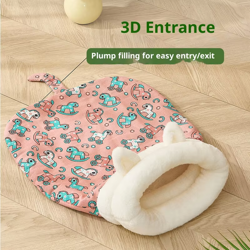 Pet Supplies Pet Nest Cat nest winter warm cat sleeping bag semi-enclosed kennel house deep sleep cat quilt puppy — image 4