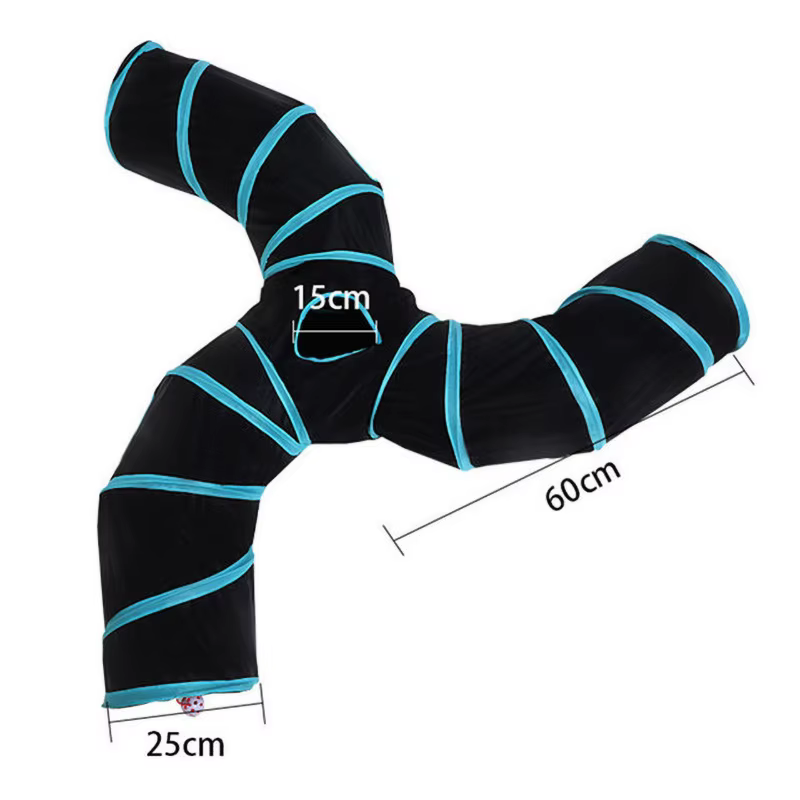 Túnel para gatos 5/4/3 agujeros, juguetes divertidos para gatos, juguetes plegables, interactivos, con conejo, juegos de animales, juguete para gatos, productos para mascotas — imagen 4