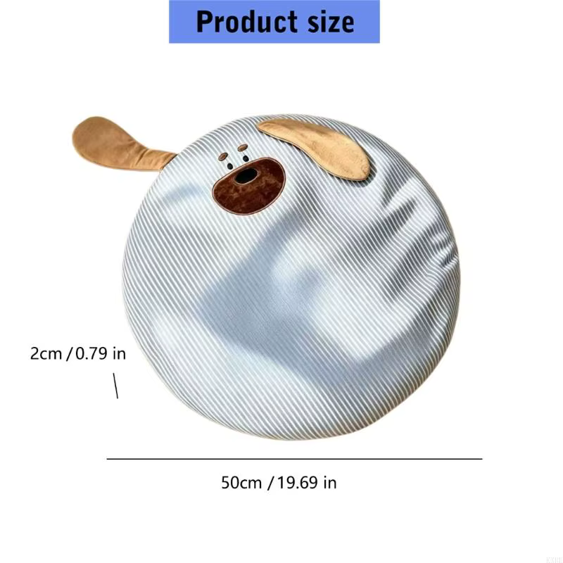 Round Padded Pet Bed for Felines and Canines, Thick Cotton Fill and High-Density Textile Shell Above Cool Hard Ground KXRE — image 2