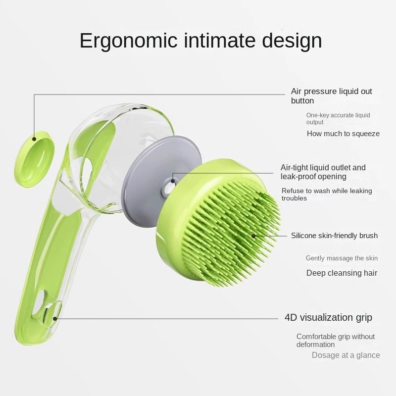 Pet Dog Bath Brush Cat Bath Brush Silicone Massage Shower Tool for Dogs Pet Supplies — image 2