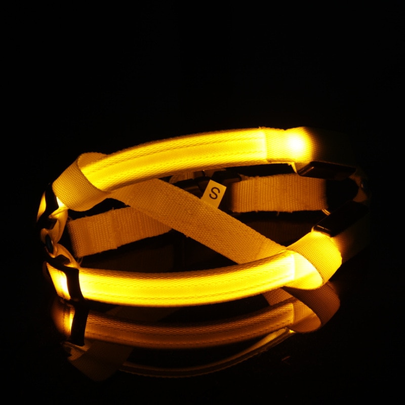 Nylon Pet Safety LED Harness Dog Product Flashing Light Harness Dog Harness Leash Rope Belt — image 3