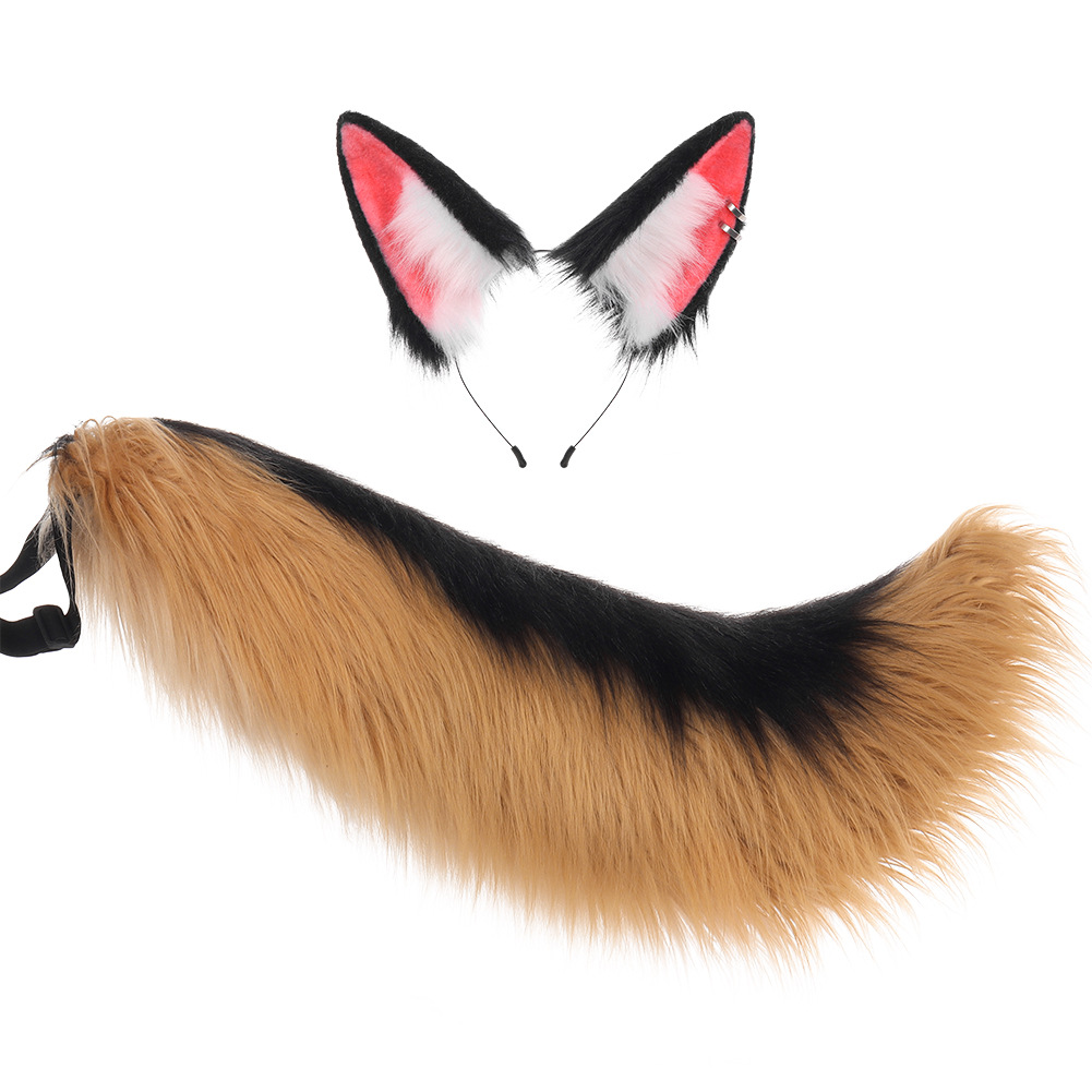 Halloween Handmade Wolf Cosplay Costume with Realistic Fur, Animal Ears and Tail Set for Anime Convention Accessories — image 5