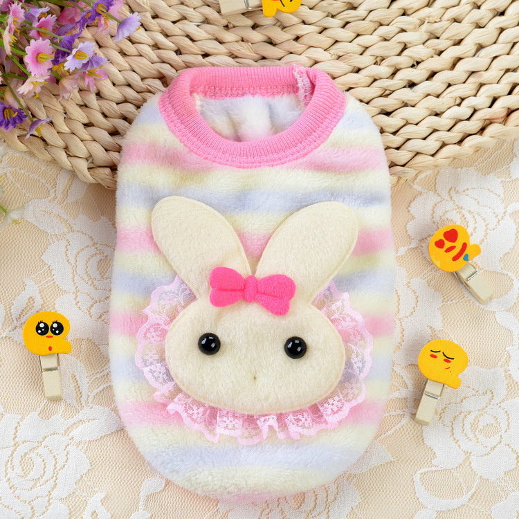 Flannel Milk Dog Clothes Small Dog Puppy Cat Dog Autumn And Winter Clothing Pet Rabbit Teacup Dog Warm Vest — image 10