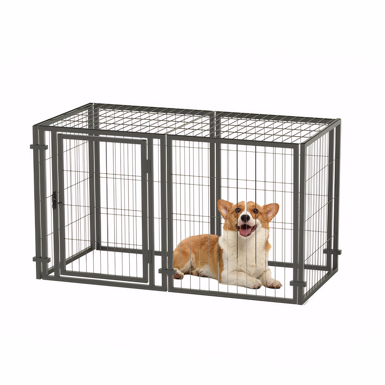 Jaula de 47.2" para perros pequeños, medianos y grandes, corral para cachorros para uso en patio, interior y exterior, jaula para mascotas (47.2"L x 23.6"An x 23.6"Al) — imagen 1