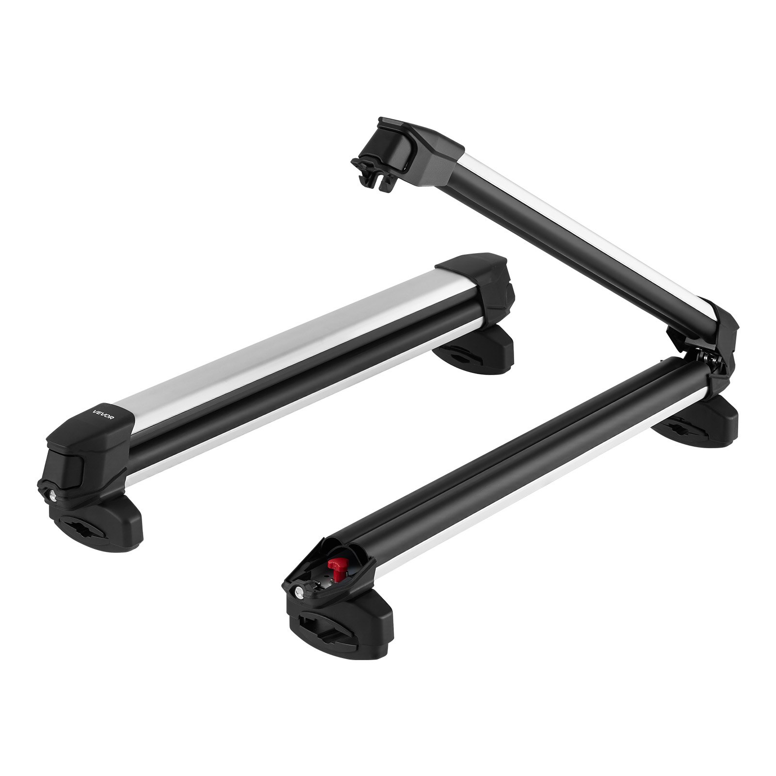 Ski & Snowboard Roof Rack, Carry Up To 6 Pairs Of Skis Or 4 Snowboards, 2 PCS Aluminum Universal Car Roof Rack Top Holder With Lock And Rubber Padding For Fishing Pole Rod, Fit Most Crossbars — image 1