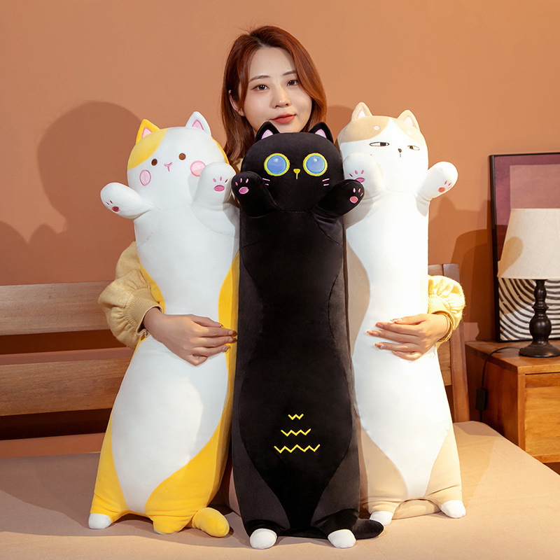 Japanese Chubby Cat Plush Toy Doll Cute Cat Pillow Children Bed Long Pillow Doll — image 6