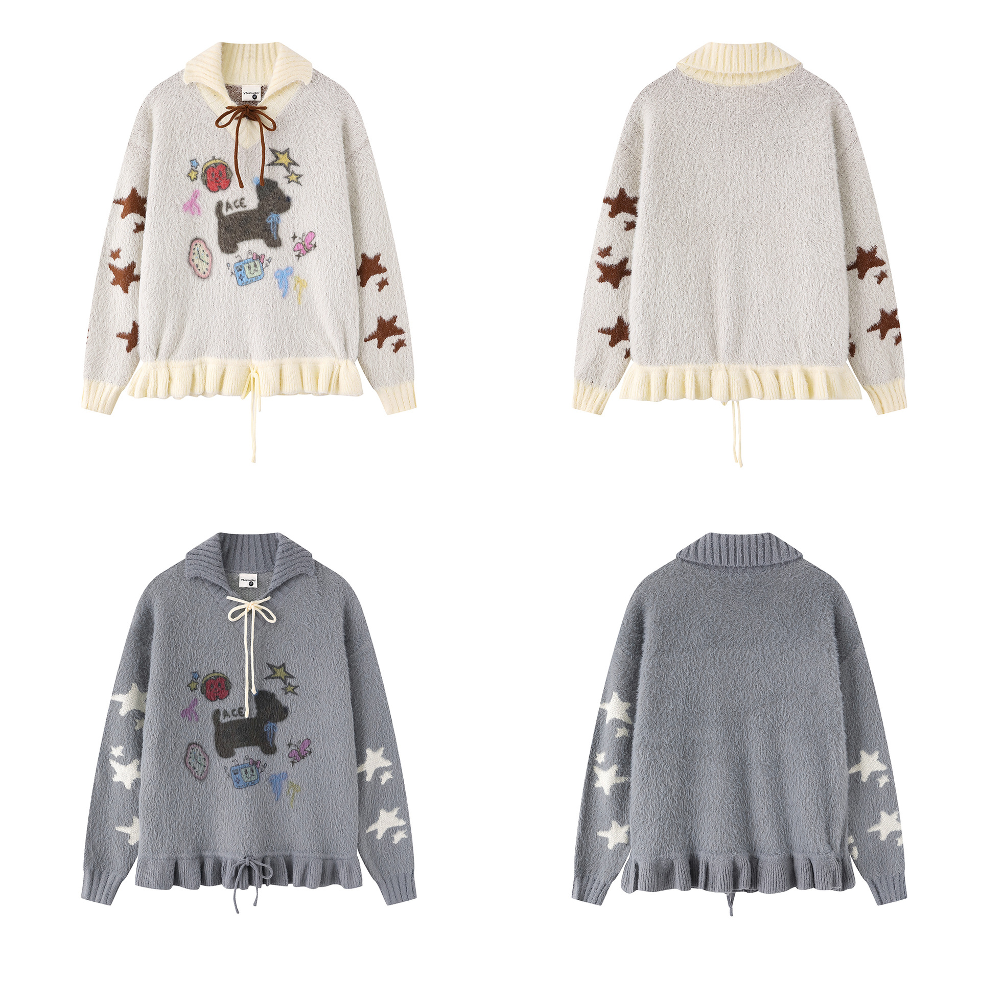 Cartoon puppy embroidered sweater — image 6