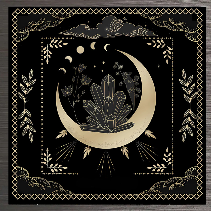 Manta de Mesa para Juego Tarot Decorativa con Mandala y Fases Lunares — imagen 16
