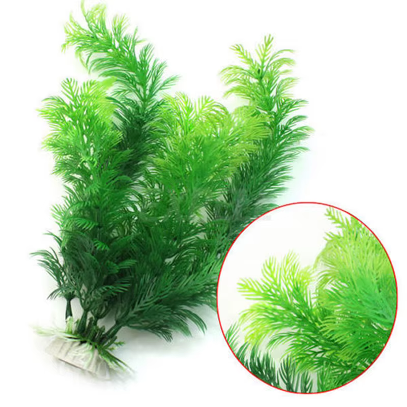 Planta Acuática Artificial de Simulación para Acuario, Hierba Ornamental Artificial, Accesorios de Decoración de Pasto para Pecera — imagen 2