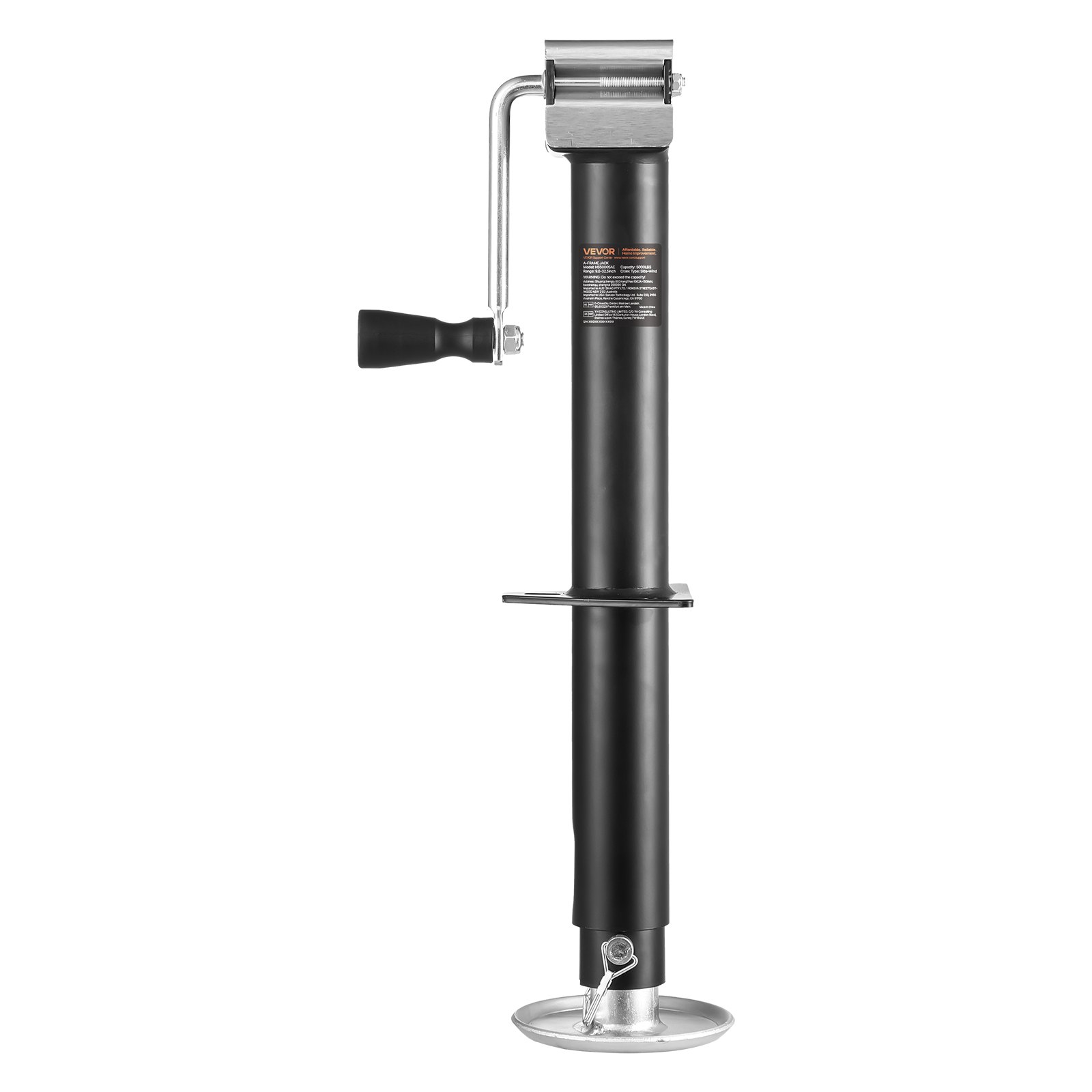 Gato para Remolque Tipo A, Capacidad de Carga Dinámica de 5000 Lbs, Soporte de Gato para Remolque con Manija y Base Rectangular, Recorrido Vertical de 15 Pulgadas, Adecuado para Casas Rodantes, Remolques para Caballos, Remolques Utilitarios y de Yates — imagen 1