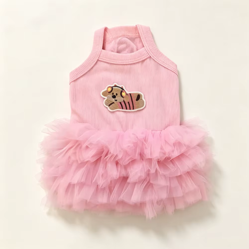 Sleeveless Puffy Princess Dog Skirt Cute Pet Half Skirt Comfortable Fit Small Dogs Cats — image 5