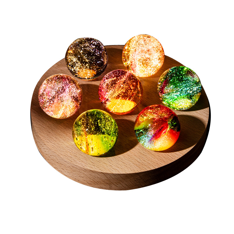 Creative Colorful Glass Dragon Ball Luminous Crystal Ball Seven Star Array Birthday Gift Home Decoration Light Luxury Ornament — image 1