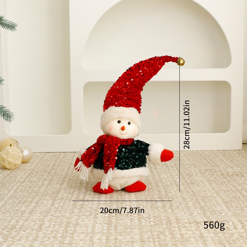 Standalone Christmas Standing Stretch Dolls, Hotel Window Display Snowman Reindeer Plush Toys Decorations — image 7