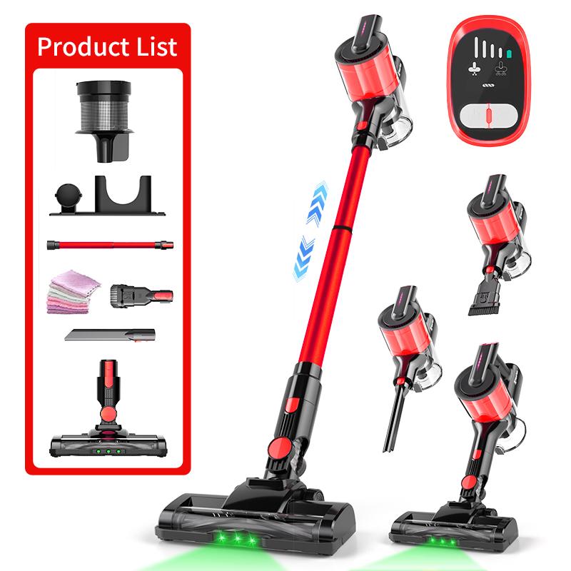 Aspirador Inalámbrico Ligero con Cabezote Anti-Enredado y Luz LED Verde. Limpia Multimodal para Suelos Duros, Alfombras, Pelo de Mascotas y Autos — imagen 1