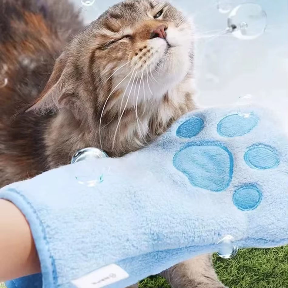 Gifts Toy PVC Pet Grooming Glove Quick Drying Dogs Paw Towel Microfiber Double Sided Dogs Grooming Mitt for Medium Small Dogs — image 1