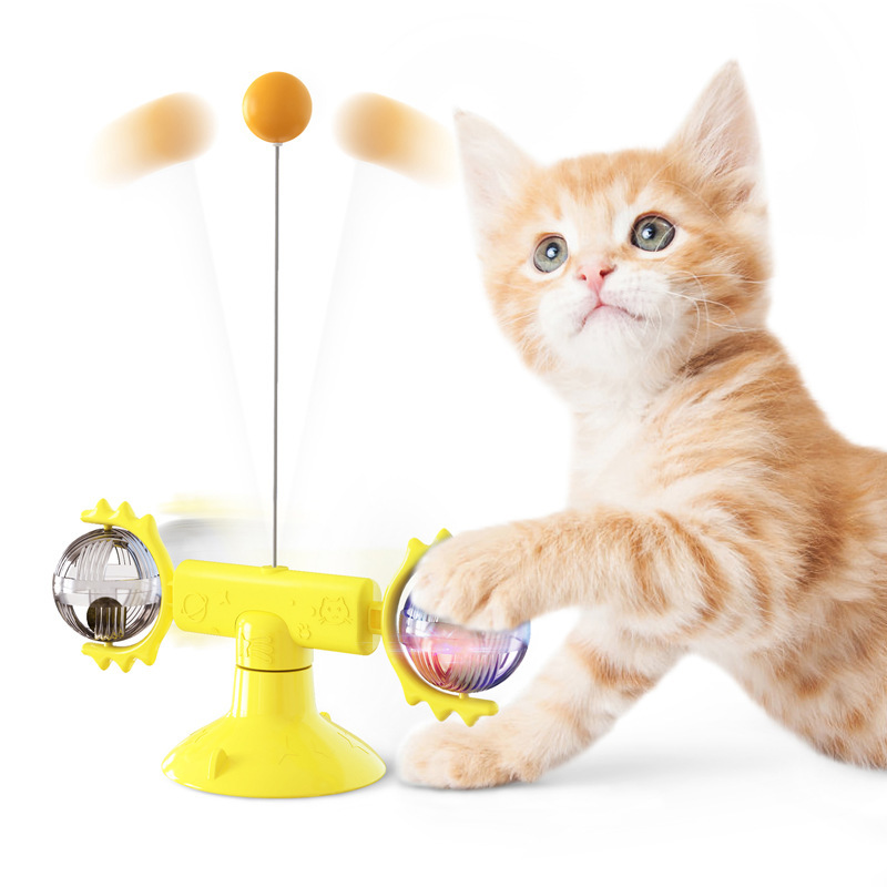 The New Cat Toy Relief Suction Cup Windmill Cat Teaser With Replacement Cat Teaser Set — image 7